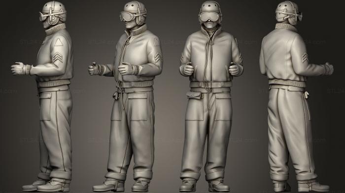 Military figurines (tank crew usa 2 02, STKW_0223) 3D models for cnc